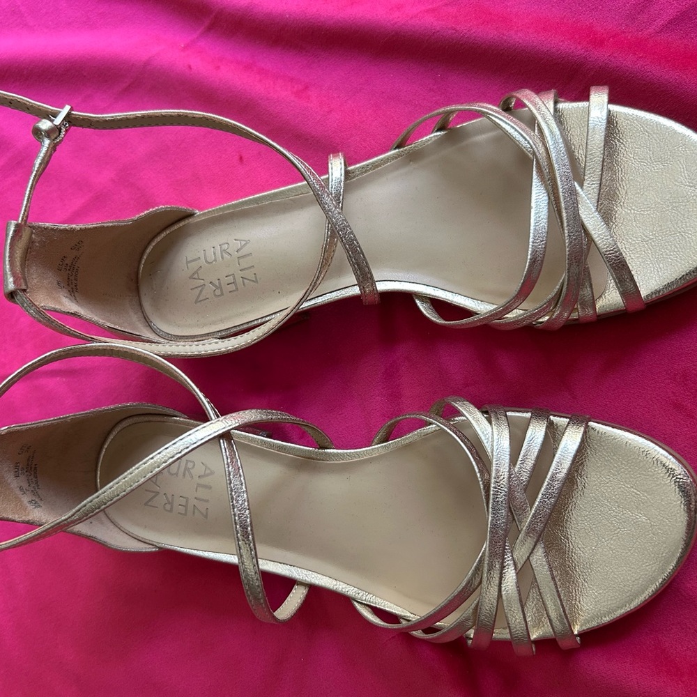 Naturalizer Metallic Strappy Sandals